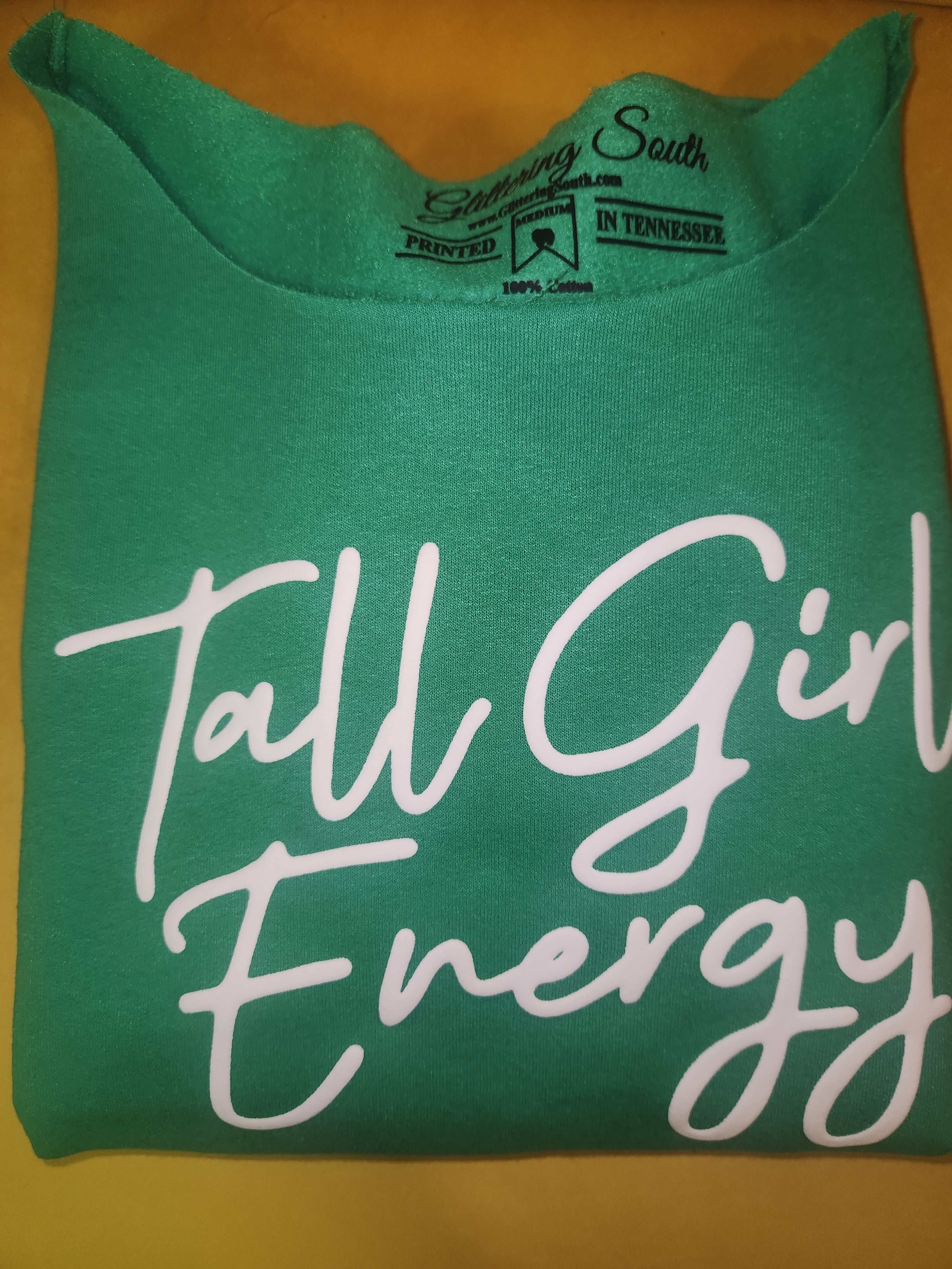 Tall Girl Energy Sweatshirt Off the shoulder